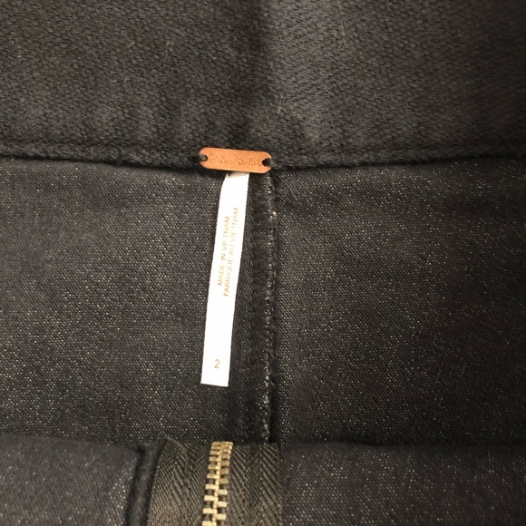 NEW Free People midi skirt with double zip black - Picture 4 of 6